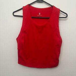 Spyder Red Performance Tank with Logo